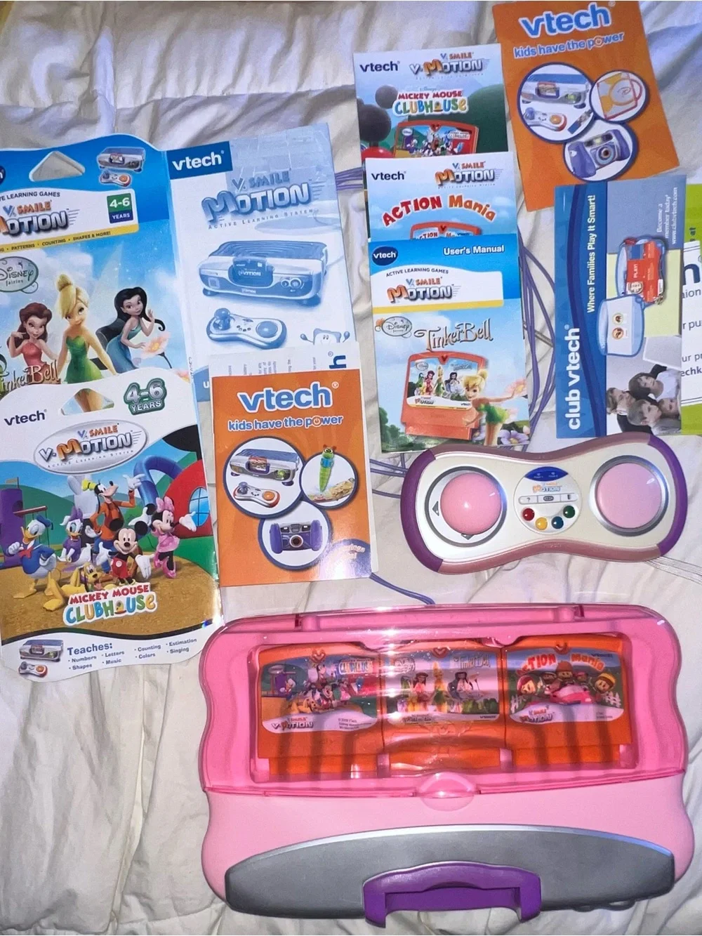 VTech V.smile V-motion Active Learning System With 3 Games PINK Test Works